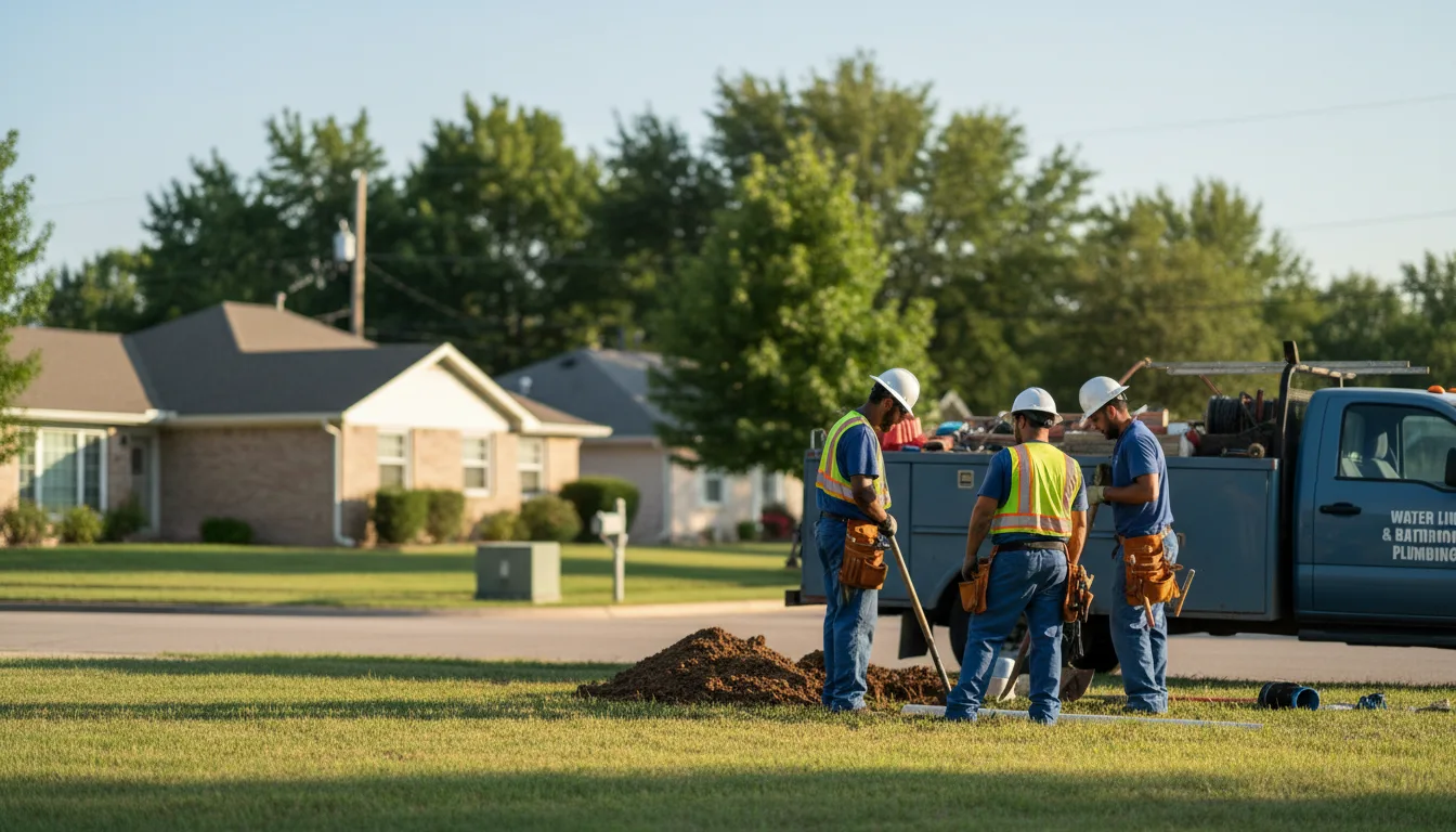 Residential water line and bathroom plumbing service in Toluca, IL